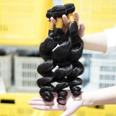 China Jerry Curl Cheap 100 Bundles Brazilian Human Loose Wave Hair Weave Bulk, Cutical Aligned Brazilian Loose Wave Hair Extensions Brazilian Hair for sale