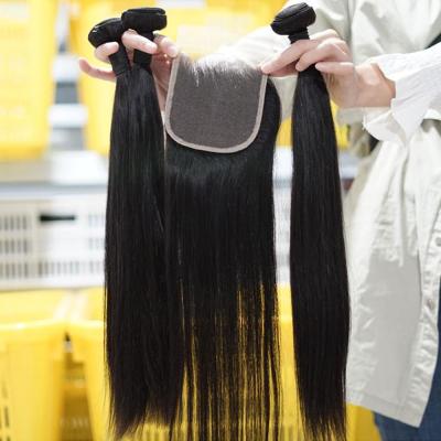 China Silky Straight Wave Bundles With Lace Headbands Closure Hair, HD Closure Lace Fronts Virgin Hair Wholesale Vendors, Hair Bundles With HD Lace Closure for sale