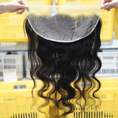 China Wholesale Undetectable Silky Straight Wave Lace Up Hd Headband, Virgin Hair 13x4 Lace Headband, Brazilian Human Body Wave Headband for sale