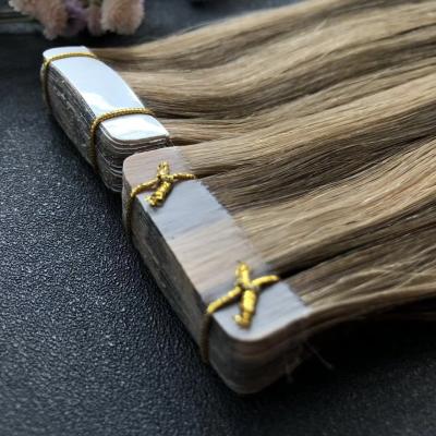 China Wholesale Cheap European 100% Virgin Silky Straight Wave Hair Extensions In Dubai Double Sided Cuticle Tape Remy Hair Extensions for sale