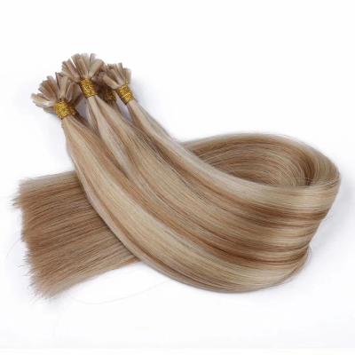 China Custom silky straight wave u tip curly hair extensions hair extensiones u-tip human keratin nail u tip pre bonded hair for girls for sale