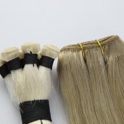 China Custom Silky Straight Silky Straight FB Hair Extension Human Hair Remy Slavic Cuticle Aligned Cuticle Aligned Hand Tied Hair Weft Extension for sale