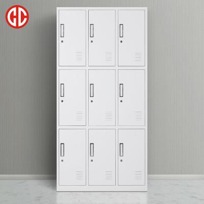 China (Other) Adjustable Gym School Locker Metal Clothing Locker (Other) 9 Doors Iron Adjustable Staff Locker for sale