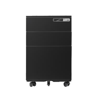 China Foldable Collapsible Professional Steel Cabinet 3 Drawer Movable Pedestal With Smart Lock for sale