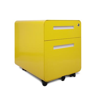 China 2021 Hot Sale Collapsible Foldable 2 Drawer Movable Pedestal And Storage Cabinet For A4 / FC Folder for sale