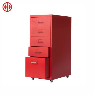 China (Other) (Other) Adjustable Design 5 Drawer Metal Home Storage Cabinet On Wheels for sale