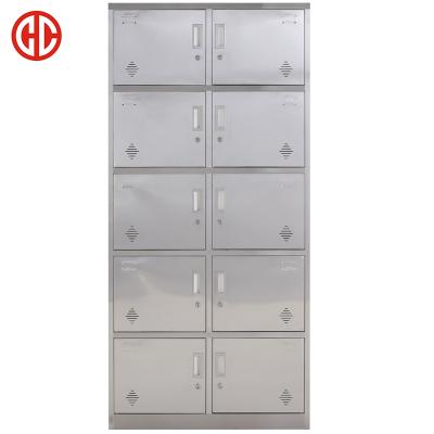 China (Other) Adjustable Storage Locker Stainless Steel Cabinet 10 Door Closet Hospital for sale