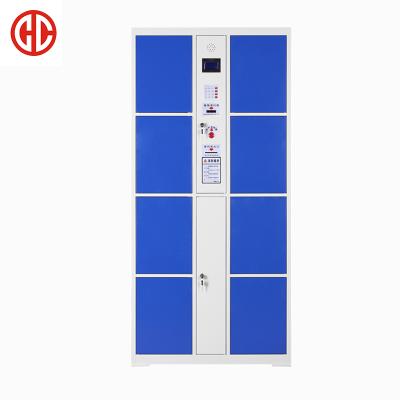 China Adjustable Smart Locker 8 Door Electric Parcel (Other) Metal Locker With Barcode for sale