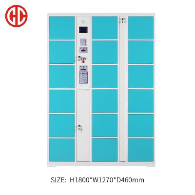 China Barcode System Locker (Other) 18 Door Adjustable Electric Smart Parcel Locker Box Outdoor for sale