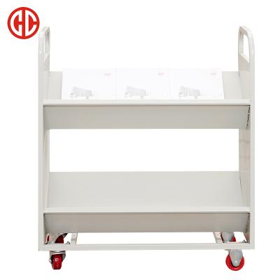 China (Other) cheap price adjustable metal book cart wrought-steel stack cart for sale for sale