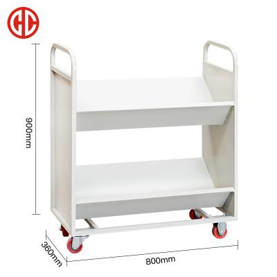 China (Other) Best Quality Adjustable Cod Rolled Steel Sheet Book Carts Metal Book Vehicle For Sale for sale