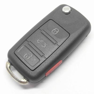 China Use for V-W Touareg 3+1 Remote Key Shell HU66 Button Shell HU66 Blade Car Key Protection Case Car Key for sale