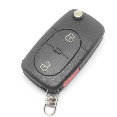 China Use for Car A-udi 2+1 Buttons Shell Flip Key Remote Control Case Cover Remote Key Shell for sale