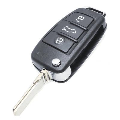 China Replace Original Interrupt Key Fob Remote Key For A1 Q3 TT R8 8X0837220D 48 Chip Flip Remote Key Case Shell Cover 3 Buttons 434mhz for sale