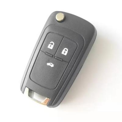 China Topbest 3 Buttons Car Mute Key Cruze Car Flip Key Shell With Cross Logo With Screw For Chevrolet Car Blank Key for sale