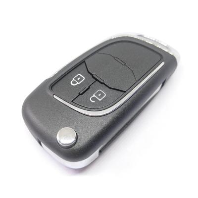 China Replace Car Key Case 2 3 4 5 Buttons Modified Flip Key Shell For Chevrolet HU100 Key Blade With Round Logo Car Key Covers for sale