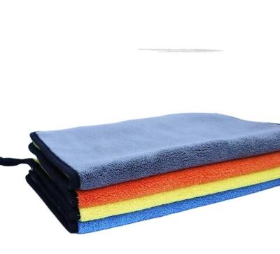 China Soft 30*30cm home and car cleaning tools strong water-absorbent velor towel double-sided coral car for sale