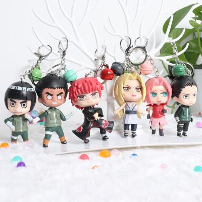 China High Quality Shitachi Akatsuki Hatake Kakashi Uchiha Itachi Uchiha Madara Sasuke Gaara PVC Rubber Pendant Anime Keychain for sale