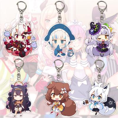 China High Quality Cosplay All Character Inugami Korone Hosimati Suisei Hololive Acrylic Anime Key Chain for sale