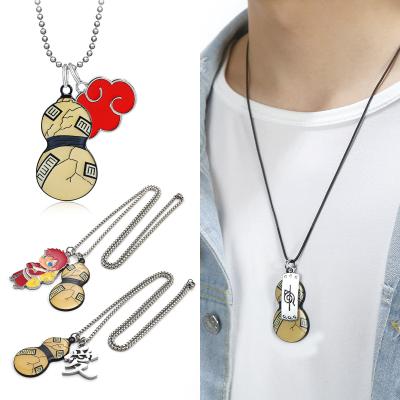 China High Quality Cosplay Anime Accessories Gaara Kakashi Squash Cloud Red Village Logo Necklace for sale