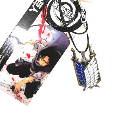 China Freedom Survey Corps Souvenir High Quality Anime Props Alan Key Wings Series Attack on Titan Necklace for sale