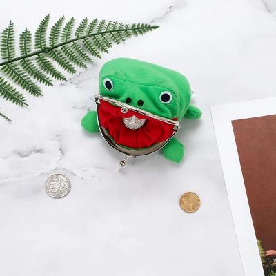 China Waterproof Cute Purse Coin Holders Latch Anime Frog Coin Purse Naruto Plush Crown Frog Wallet for sale