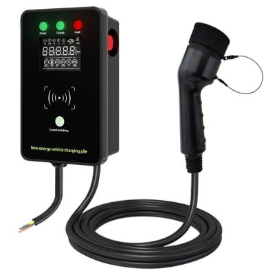 China PC9330 Type - 2 AC 16A 7KW European EV Charger Wallbox Ev Charger Level 1 Electric Car Charging Ev Charging Station wallbox for sale