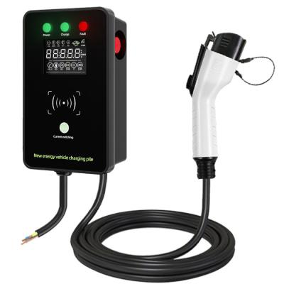 China Type 1 PC9330 AC 16A 7KW American EV Charger Wallbox Ev Charger Level 1 Electric Car Charging Ev Charging Station Wallbox for sale