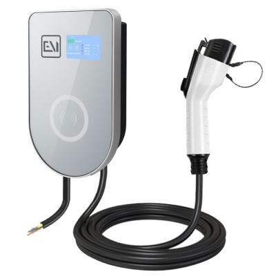 China Type 1 PC9330 AC 32A 7KW Level 2 EV Charger Wallbox Ev Charger US Level 1 Electric Car Charging Ev Charging Station wallbox for sale