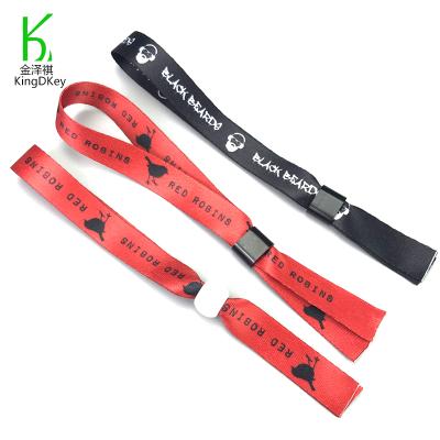 China China Polyester Wristband Sublimation Printing One Way Slide Lock Fabric Wristbands For Event Party Festival for sale