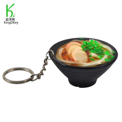 China Food Rubber Japanese Sushi Ramen Soup Ramen Keyfob Bowl Noodle Simulation Cartoon Gift Promotion Food Key Chain Toy For Decoration for sale