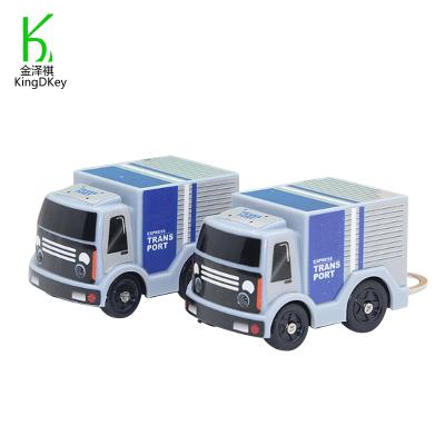 China High Quality Plastic Express Truck Toy Keyholder Cartoon Express Van Keyring Mini Cute 3D For Kids Gifts Key Chain for sale