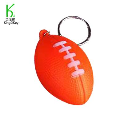 China Factory Price Leather Colorful American Football Keyfob Rugby Ball Trigger Filler Mini Sports Rugby Ball Keychain for sale