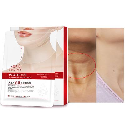 China Moisturizer Private Label Beauty Cosmetic Mask For Fine Lines Neck Care Polypeptide Anti Aging Wrinkle Pulling Lifting Firming Neck Mask for sale