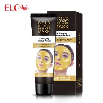 China OEM Peelable 24K Gold Anti Aging Face Mask Wholesale Anti-Wrinkle Private Label Skin Care 120G Gold Collagen Face Mask for sale