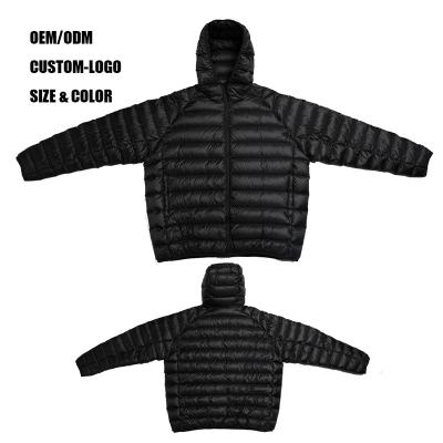 China Duck Feather Custom Logo Down Durable Lightweight Outdoor Warm Striper Padding Mens Winter Jacket Quilted Coat for sale