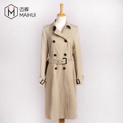 China Good quality anti-shrink wholesale elegance women trench coat cognitive beige color 2019SS for sale