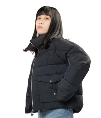 China Sustainable Women Bomber Jacket In Stock Ladies Short Padded Jackets for sale