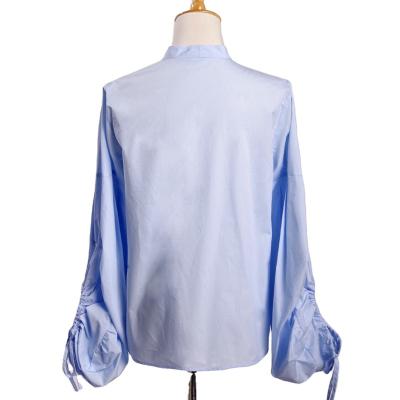 China Newer design 100%Cotton women long sleeve blouses 122nd canton anti-pilling fair blouse and top beautiful for sale