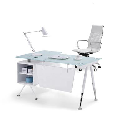 China J-D007 Comfortable Glass Top Office Furniture Home Student Teacher Computer Writing Desk for sale