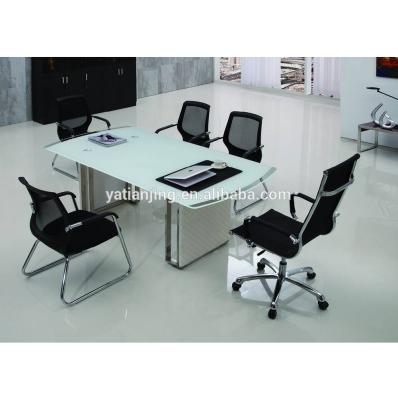 China (Height) Guangdong Adjustable Customized Meeting Room Conference Room Office Luxury Modern Glass Small High Table for sale