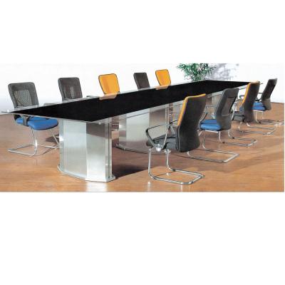 China (size) office furniture adjustable steel glass conference table for sale