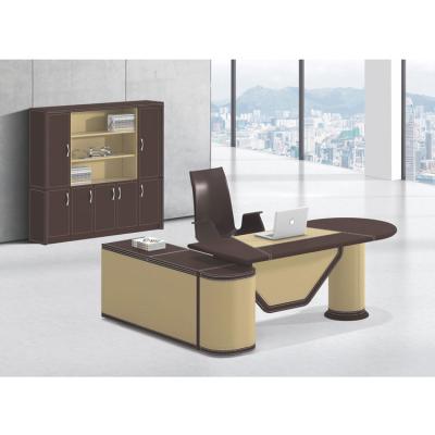 China Luxury Modern Leather Office L Shaped Office Leather Executive Office Furniture for sale