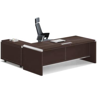 China (Size) PB-13 Modern Office Furniture Adjustable Sets CEO Leather Executive Desk for sale