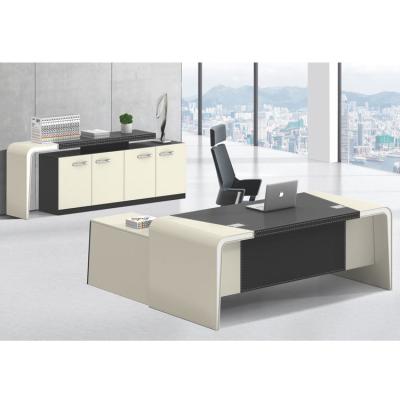 China (Size) Boss Chair Executive Office Furniture Adjustable Luxury L Shaped Modern Leather Desk for sale