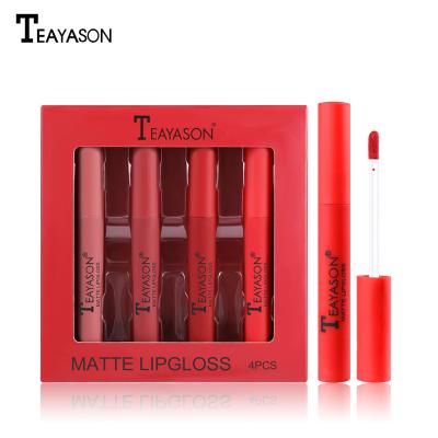 China 4Pcs/Box Velvet Waterproof Matte Lipstick Set Fog Surface Matte Liquid Lipstick Set Not easy to fade for sale