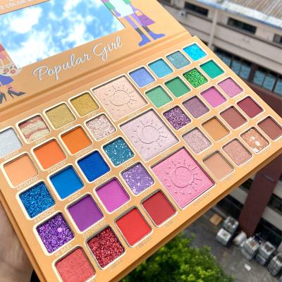 China 43 Colors Waterproof Eyeshadow Palette Makeup Eyeshadow Palette Luxury Private Label for sale