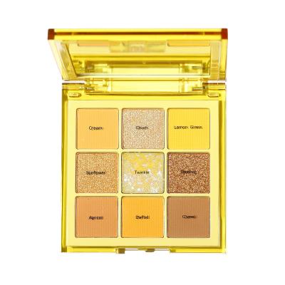 China 9 Colors Eyeshadow Palette Waterproof Eyeshadow Palette Private Label Glitter Neon Eyeshadow Palette for sale