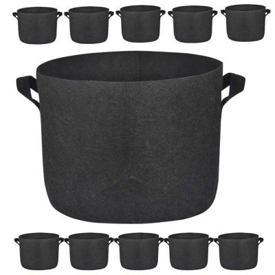 China Durable Garden Non Woven Fabric Grow Bag 5 Pack 5 7 10 15 20 Gallon 300G Fabric Weight Felt Plant Pots 3 Pack Garden Pots For Growing Bags for sale