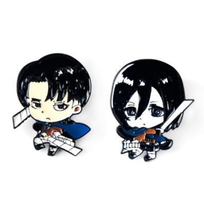 China Popular New Design Cute Anime Cosplay Peripheral Props Metal Pin Ellen Attack On Titan Brooch For Gift for sale